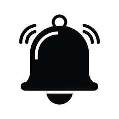 Obraz premium social media notification bell black silhouette