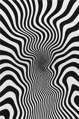 Obraz premium Monochrome Optical Illusion Spiral Art