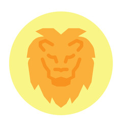Lion Roaring Vector Flat Icon Design