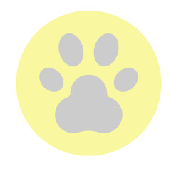 Cat Paw Vector Flat Icon Design
