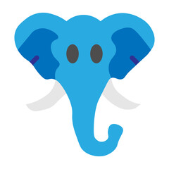 Elephant Trunk Vector Flat Icon Design
