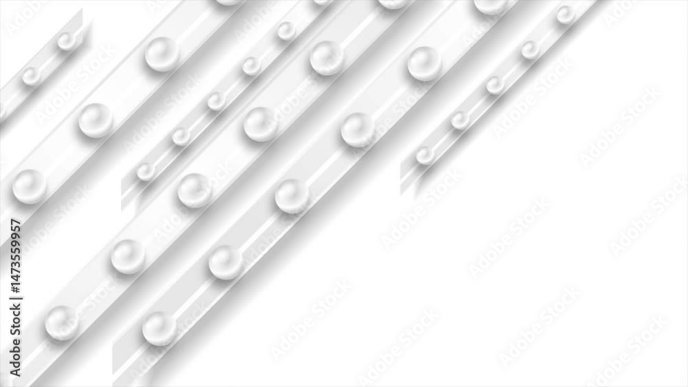 Poster abstract grey and white minimal tech geometric background. seamless looping modern elegant motion de