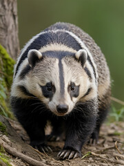 european badger , meles meles, Czech republic