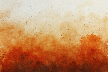 Watercolor painting, warm autumnal colors, gradient effect, various shades of orange and brown, subtle splatter, textured