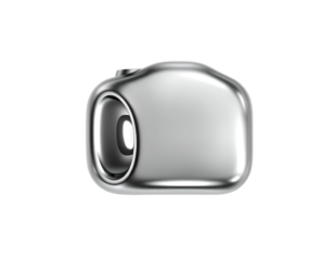 Silver 3D Rendered Camera with Metallic Finish