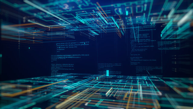 abstract background with binary code
