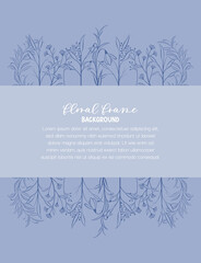Sweet graphic flowers on a pastel background for invitations, restaurant menu, or spa design.