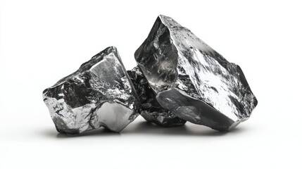 Titanium isolated on white background
