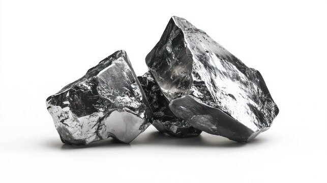 Titanium isolated on white background