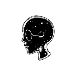 Cosmic Contemplation: An Abstract Profile with Celestial Inner Space