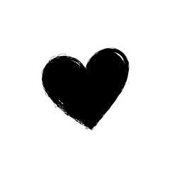 Drawn heart symbol depicting affection and love on a minimalist white background