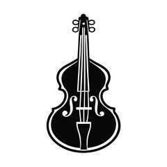 Naklejka premium outline of a classical cello line art vector