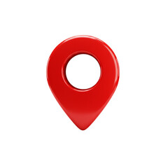 Red 3D Location Marker Icon