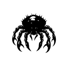 A Sharp Silhouette: Enigmatic arachnid illustration radiating captivating boldness