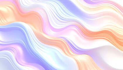 Obraz premium Soft, flowing waves of pastel colors create a soothing, abstract design, evoking a sense of calm and tranquility in a modern aesthetic
