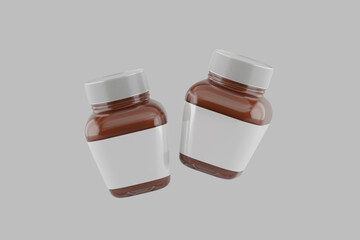 Chocolate Jar mockup. 3D Render