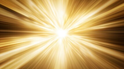 Obraz premium Radiant Burst of Golden Light with Dynamic Speed and Energy Flowing in Bright Background