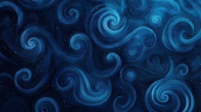 Intricate abstract swirls in seamless pattern of deep blue tones for captivating backgrounds, 4K Abstract Swirls Seamless ing Background