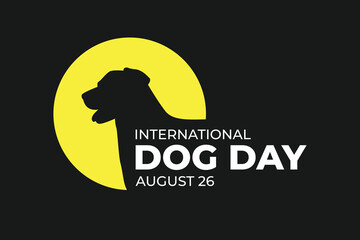 International Dog Day Celebration August 26. Vector illustration.