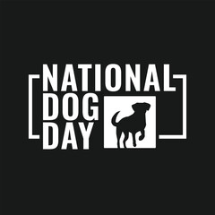 National Dog Day 26 August. National Dog Day Vector Illustration.