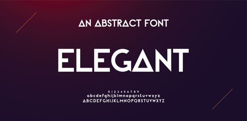 Design Modern abstract digital alphabet font. Minimal technology typography, Creative urban sport fashion futuristic font and with numbers. vector illustration.
