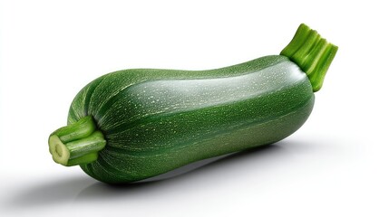Realistic Zucchini on Plan white Background
