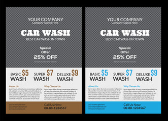 Car wash Flyer Creative car wash car detailing and rental flyer, car service, and price list flyer, automobile car service flyer modern car wash car detailing and rental flyer automobile wash leaflet,