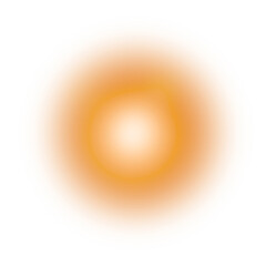 artificial soft orange light effect isolated on transparent background
