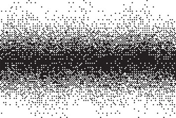 Monochrome Digital Noise Pattern Texture , A glitch-inspired monochrome digital pattern made of pixelated dot noise. Great for tech visuals, backgrounds, and experimental designs.