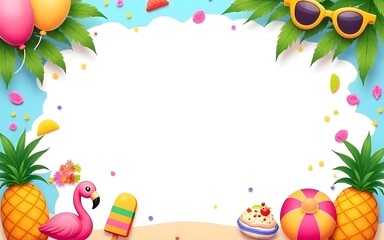 frame with summer theme 