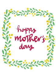 Mother's Day Floral Frame - Festive Greeting Card Design