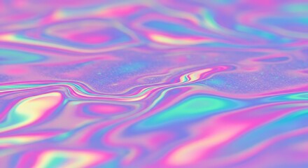 Liquid rainbow surface shimmers subtly