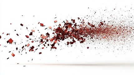 Abstract explosion of crimson shards