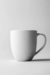 Obraz premium Simple White Mug on Minimalist Background Perfect for Beverage Photography