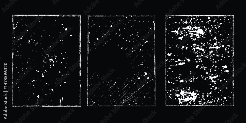 Poster grunge urban backgrounds set.texture vector.dust overlay distress grain ,simply place illustration o