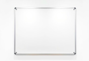 Clean, empty magnetic whiteboard isolated on white background, school, planning