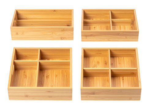 Exquisite bamboo drawer organizer set, efficient storage solution for your home enhance