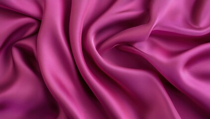 Obraz premium Deep magenta silk fabric draped in flowing folds