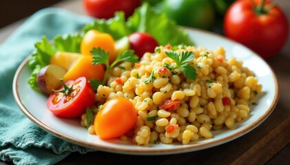 A plate of healthy, home-cooked food, featuring vegetables, fruits, and whole grains , casserole, recipe, cooking
