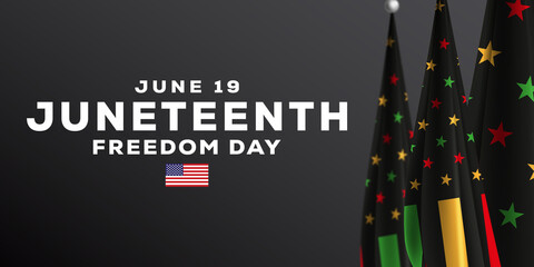 Juneteenth USA Background Flag