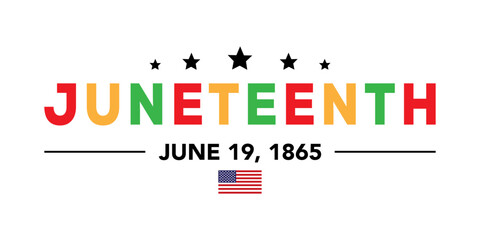Juneteenth USA Background Flag