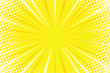 Vibrant Pop Art Comic Book Background Design Template and Colorful style