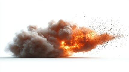 Powerful explosion of fire and smoke (1)