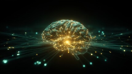 Fototapeta premium Neural connections in 3d exploring digital abstract concepts