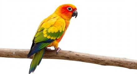 Obraz premium 鮮やか色彩 鮮明な小鳥 枝にとまる 美しい姿. AI Generated