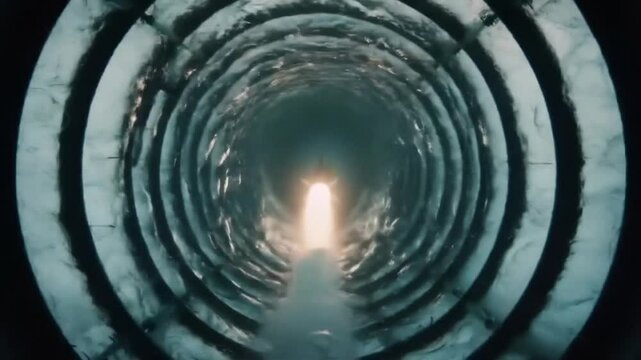Rocket launch tunnel view