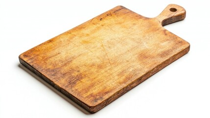 Fototapeta premium Wooden cutting board isolated on white background