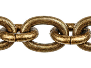 Golden chain links emphasizing strength and durability in design