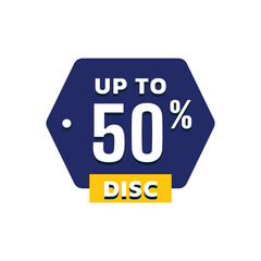 Discount Sale Tags Up to 50, 10, 25, 70 Off