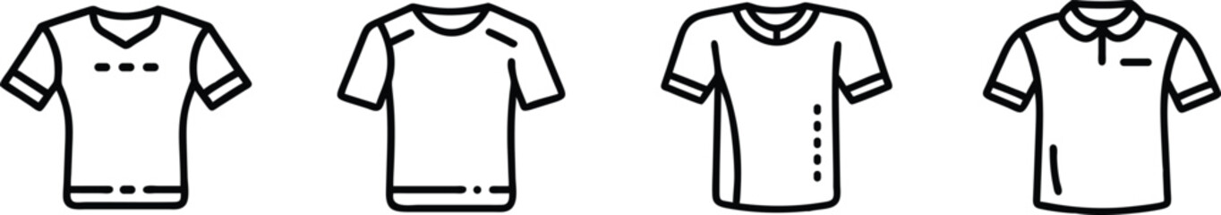 T-Shirt Icon Vector in Simple Silhouette Style Featuring Black Short-Sleeve Apparel Graphic, Casual Clothing Symbol for Fashion, Shopping, and Garment Design Concepts, t-shirt simple icon